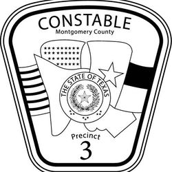 montgomery county constable precinct 3 lawenforcement patch vector file black white vector outline or line art file