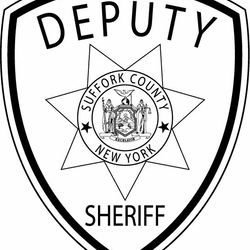 suffolk county sheriff law enforcement patch vector file black white vector outline or line art file