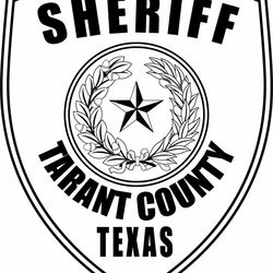 tarrant county sheriff law enforcement patch vector file black white vector outline or line art file