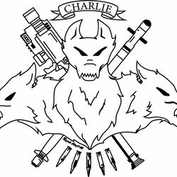 charlie vector file black white vector outline or line art file