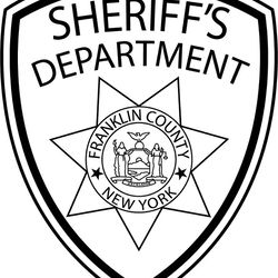 FRANKLIN COUNTY SHERIFF LAW ENFORCEMENT PATCH VECTOR FILE Black white vector outline or line art file