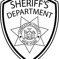 livingston county sheriff law enforcement patch vector file black white vector outline or line art file