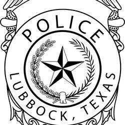 lubbock police badge vector file black white vector outline or line art file