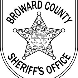 BROWARD COUNTY SHERIFF,S OFFICE LAW ENFORCEMENT Black white vector outline or line art file