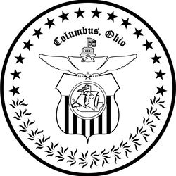 Columbus, Ohio vector file Black white vector outline or line art file
