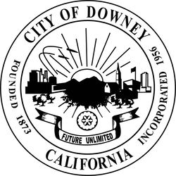 Downey,California vector file Black white vector outline or line art file