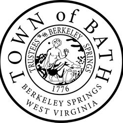 BERKELEY SPRINGS WEST VIRGINIA PATCH VECTOR FILE Black white vector outline or line art file