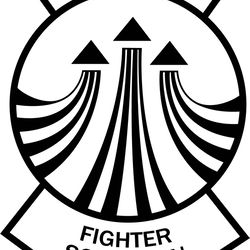 757th Fighter Sq vector file Black white vector outline or line art file