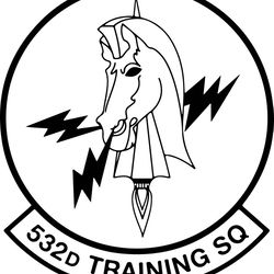 airforce 532d Training Sq PATCH VECTOR FILE Black white vector outline or line art file