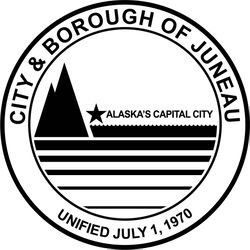 Seal of Juneau, Alaska vector file Black white vector outline or line art file