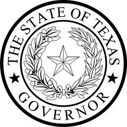 Seal of the Governor of Texas vector file Black white vector outline or line art file