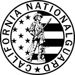 California National Guard PATCH VECTOR FILE Black white vector outline or line art file