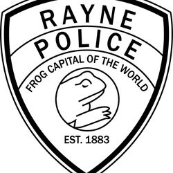 RAYNE LOUISIANA POLICE PATCH VECTOR FILE Black white vector outline or line art file