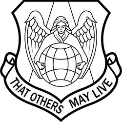 U.S AIR FORCE COMBAT RESCUE SCHOOL PARARESCUE PJs PATCH VECTOR FILE Black white vector outline or line art file
