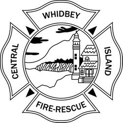 Whidbey Island fire rescue Patch vector file Black white vector outline or line art file