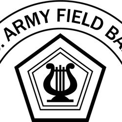 U.S. ARMY FIELD BAND SSI-PATCH VECTOR FILE Black white vector outline or line art file