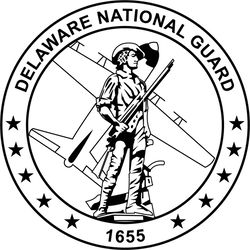 Delaware National Guard Emblem vector file Black white vector outline or line art file