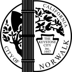 city of Norwalk,California vector file Black white vector outline or line art file
