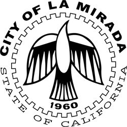 city of La Mirada,California vector file Black white vector outline or line art file