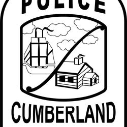 cumberland maine police patch vector file black white vector outline or line art file