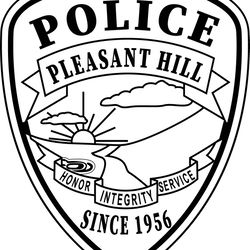 pleasant hill police honor integrity service patch vector file black white vector outline or line art file