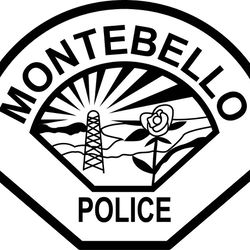 montebello california police patch vector file black white vector outline or line art file
