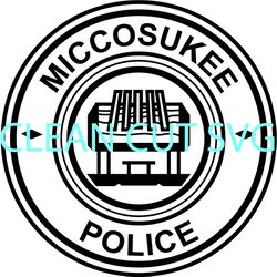 miccosukee police patch vector file black white vector outline or line art file