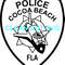 COCOA BEACH FLA POLICE PATCH VECTOR FILE Black White Vector Outline Or Line Art File 0