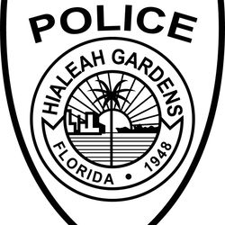 hialeah gardens fl police patch vector file black white vector outline or line art file