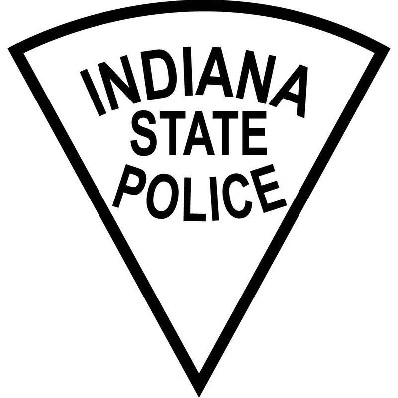 INDIANA STATE POLICE PATCH VECTOR FILE Black White Vector Outline Or Line Art File 0