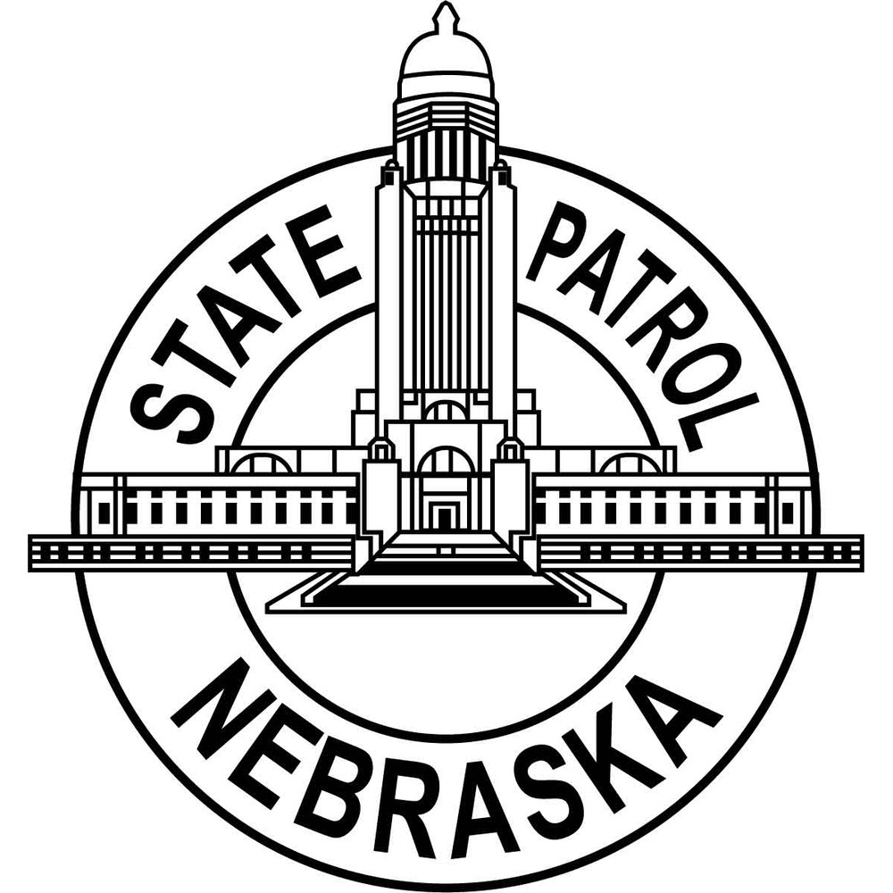 NEBRASKA STATE PATROL PATCH VECTOR FILE Black White Vector Outline Or Line Art File 0