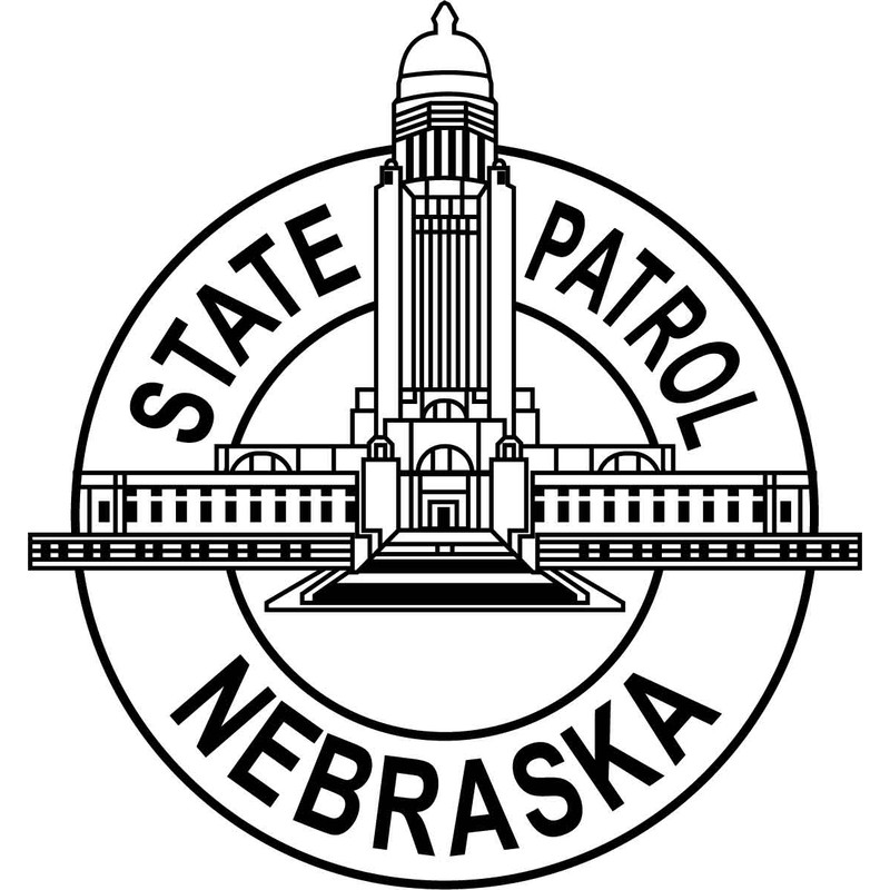 NEBRASKA STATE PATROL PATCH VECTOR FILE Black White Vector Outline Or Line Art File 0