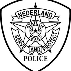 nederland serve and protect texas police patch vector file black white vector outline or line art file