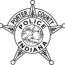 porter county indiana police patch vector file black white vector outline or line art file