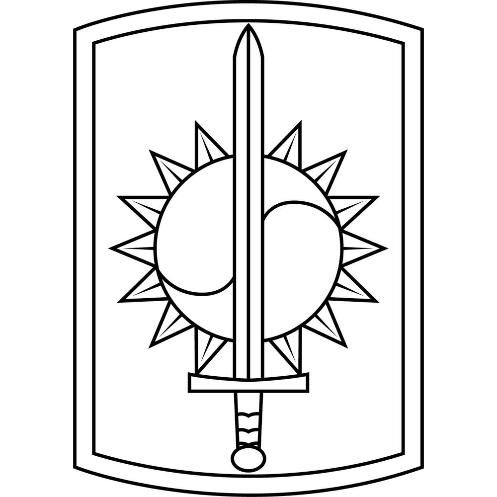 Us Army 8th Military Police Brigade Patch Vector File Black White Vector Outline Or Line Art File 0