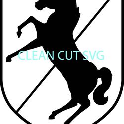 us army 11th armored cavalry regiment patch vector file black white vector outline or line art file