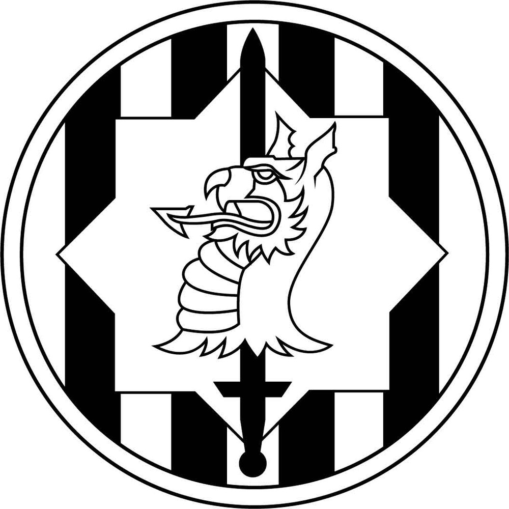 Us Army 89th Military Police Brigade Patch Vector File Black White Vector Outline Or Line Art File 0