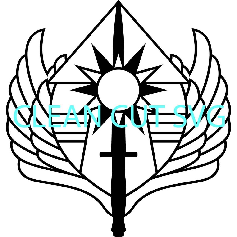 US Army 92nd Civil Affairs Battalion Unit Crest Vector File Black White Vector Outline Or Line Art File 0