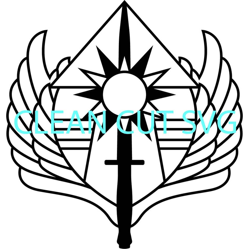 US Army 92nd Civil Affairs Battalion Unit Crest Vector File Black White Vector Outline Or Line Art File 0