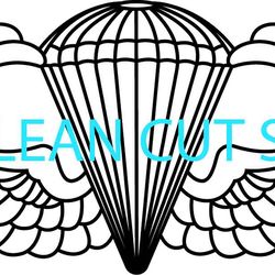 us army basic parachutist badge vector file black white vector outline or line art file