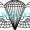 US Army Basic Parachutist Badge Vector File Black White Vector Outline Or Line Art File 0