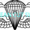 US Army Basic Parachutist Badge With 1 Combat Vector File Black White Vector Outline Or Line Art File 0