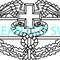 US Army Combat Medical Badge Vector File Black White Vector Outline Or Line Art File 0