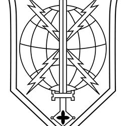 us army military intelligence readinmess command patch vector file black white vector outline or line art file