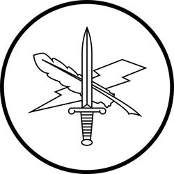 us army public affairs branch insignia vector file black white vector outline or line art file