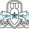US Army Senior Explosive Ordnance Disposal Badge Vector File Black White Vector Outline Or Line Art File 0