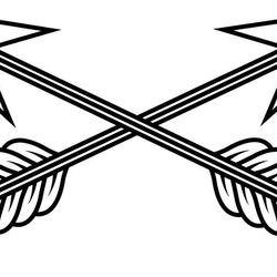 us army special forces branch insignia vector file black white vector outline or line art file