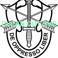 us army special forces unit crest vector file black white vector outline or line art file