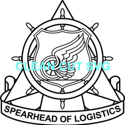 us army transportation corps regimental crest vector file black white vector outline or line art file