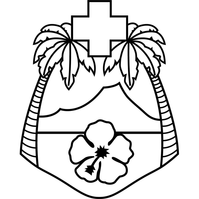 Us Army Tripler Army Medical Center Unit Crest Vector File Black White Vector Outline Or Line Art File 0